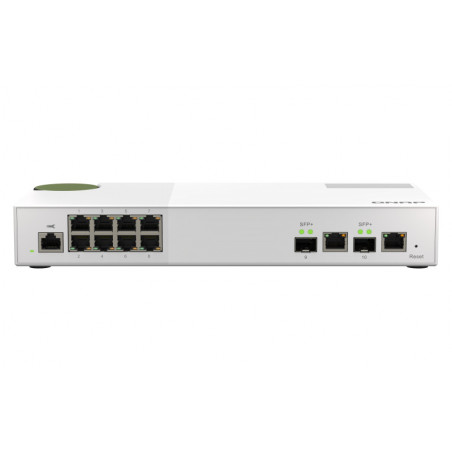 QNAP QSW-M2108-2C commutateur réseau Géré L2 2.5G Ethernet (100 1000 2500) Gris, Blanc